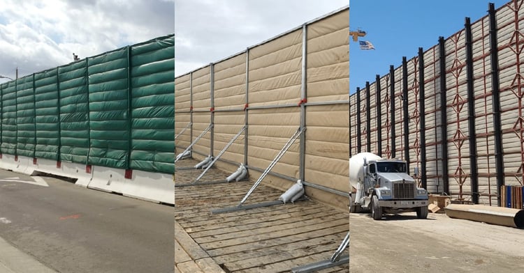 Three different ENC noise barrier options. 